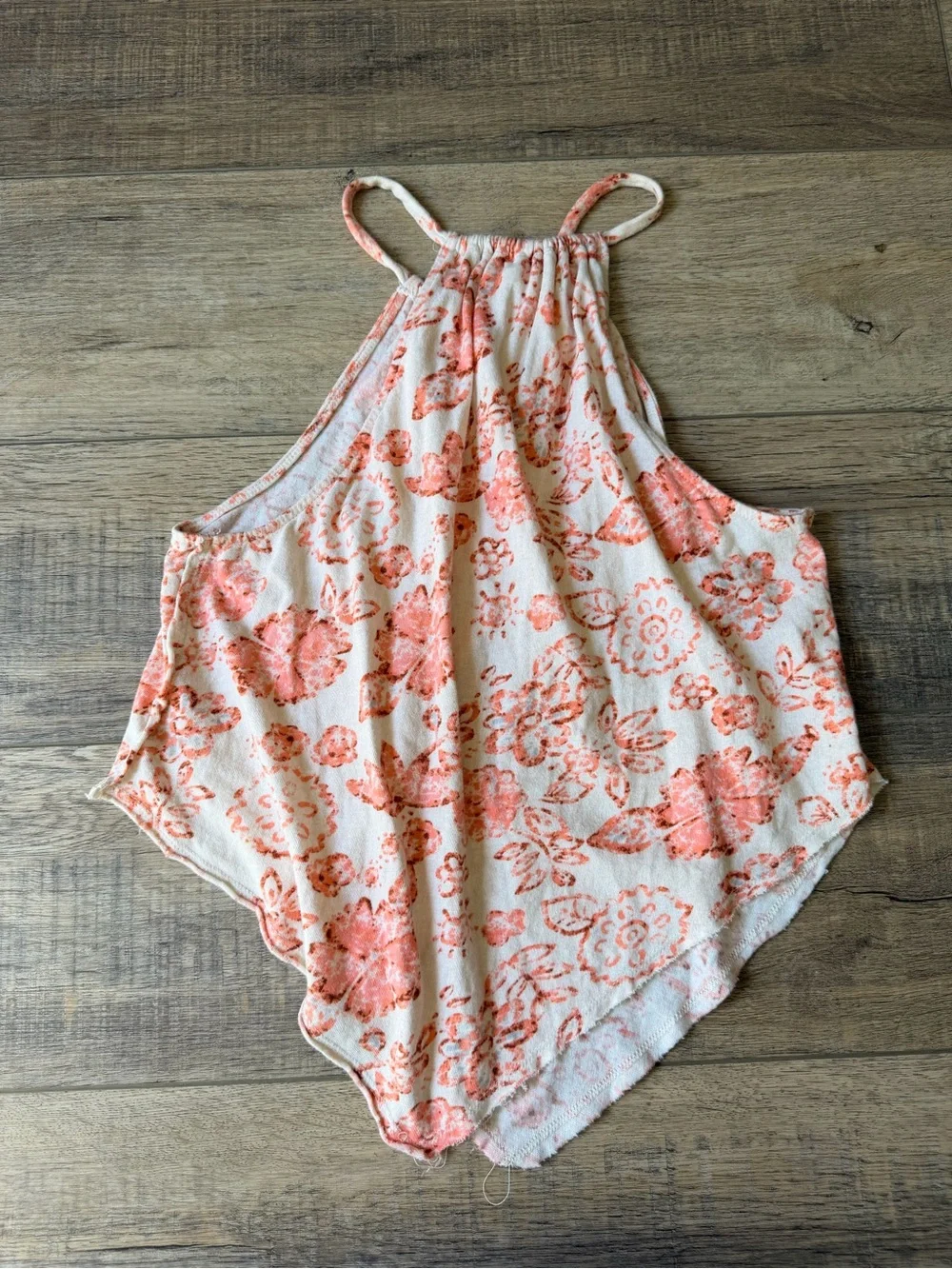 Free People Pink Daisy Halter Tank Top